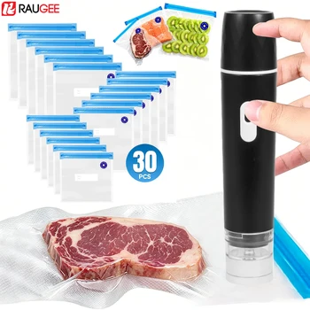 Vacuum Sealer Pump Electric Mini Vacuum Pump USB Rechargeable Handheld Food Vacuum Sealer Machine with Vacuum Packaging Bags 1