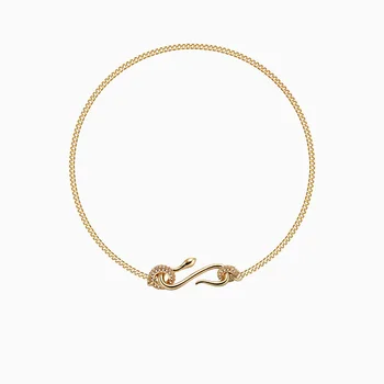 Personalized Round Ring Snake Necklaces