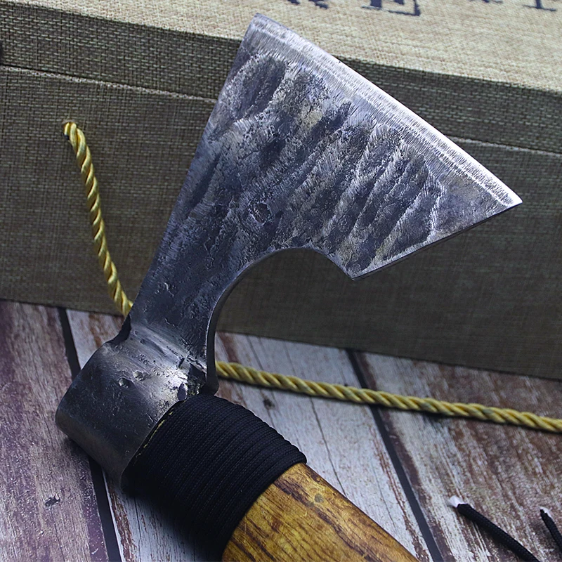 Fine old craft hand axe forging carbon steel outdoor camping defense mountain axe Viking axe jungle axe farm tools axe 5