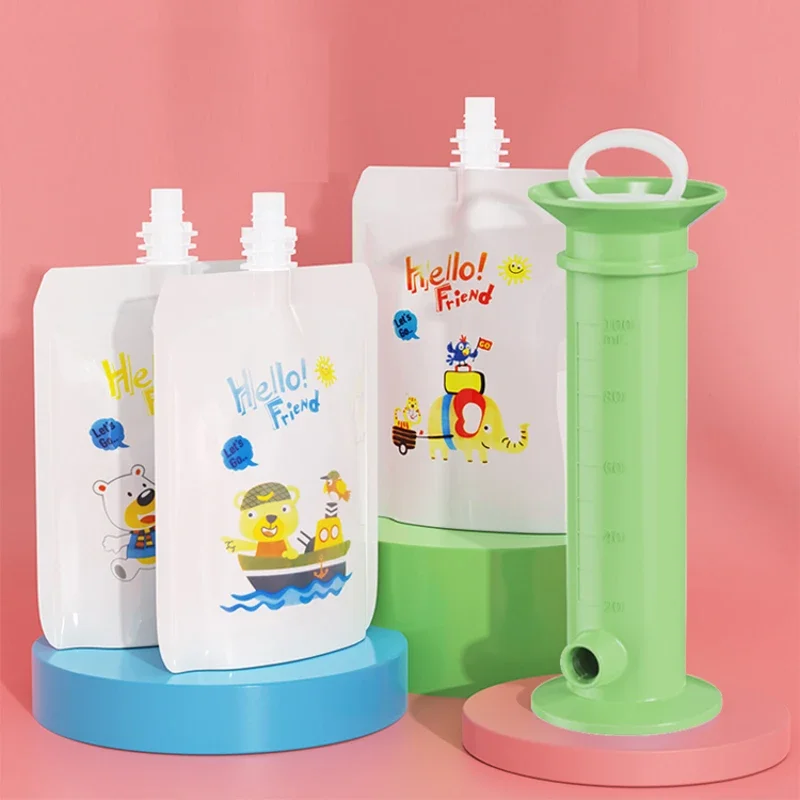 

Baby Food Storage Fruit Puree Filling Dispenser Newborn Food Pouch Feeding Bag Storage Baby Complementary Food Filling Container