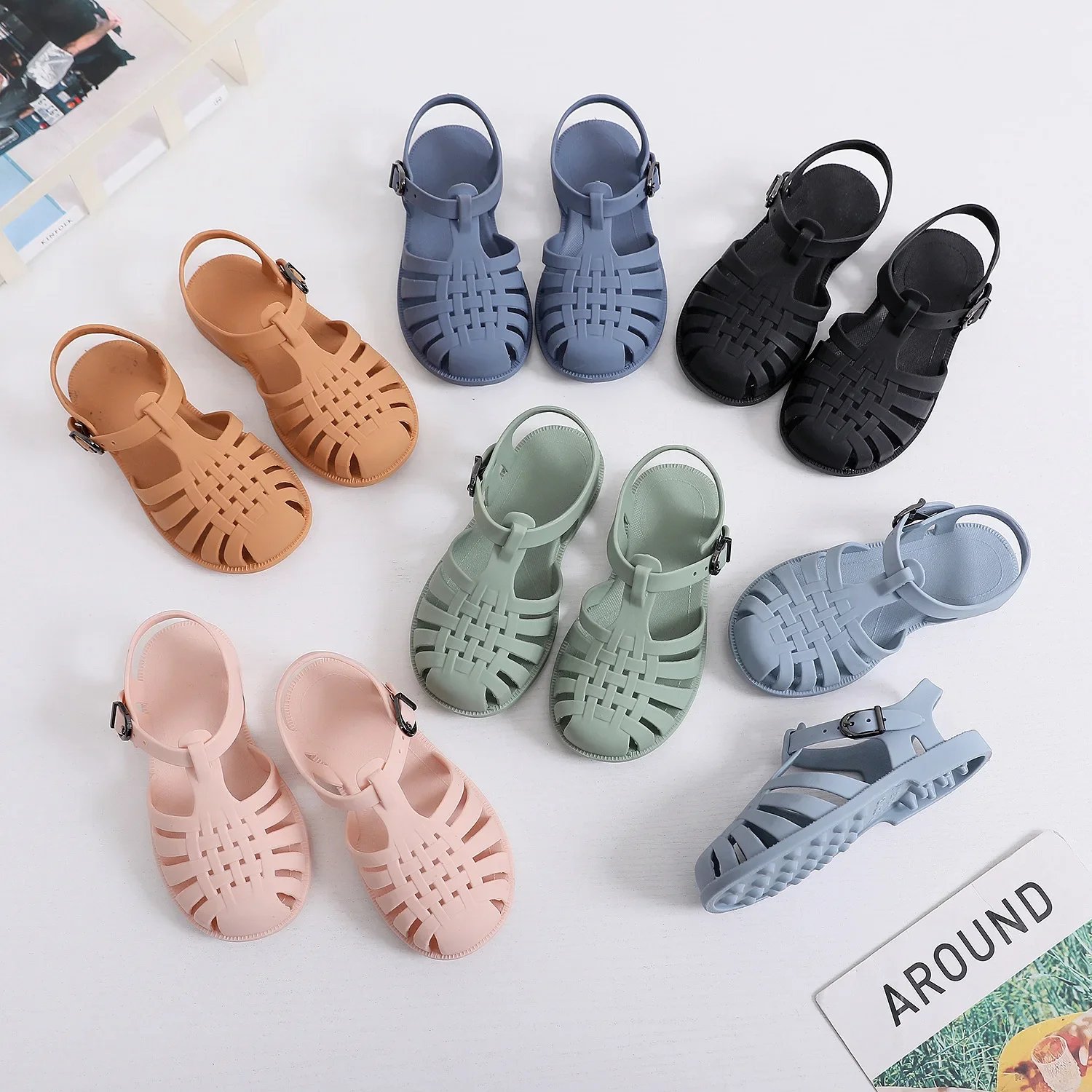 Scarpe Da Spiaggia Per Bambini Per Mare Estate Ragazze Sandali Gladiatore Bambino Morbido Antiscivolo Principessa Jelly Shoes Boy Roman Flip-Flop