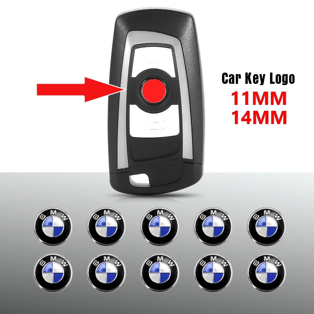 Car Remote Key Sticker 11/14mm Radio Button Emblem Badge For BMW M Performance E46 E47 E49 F30 F80 E36 E46 E93 E92 F34 F31 Z4 X7