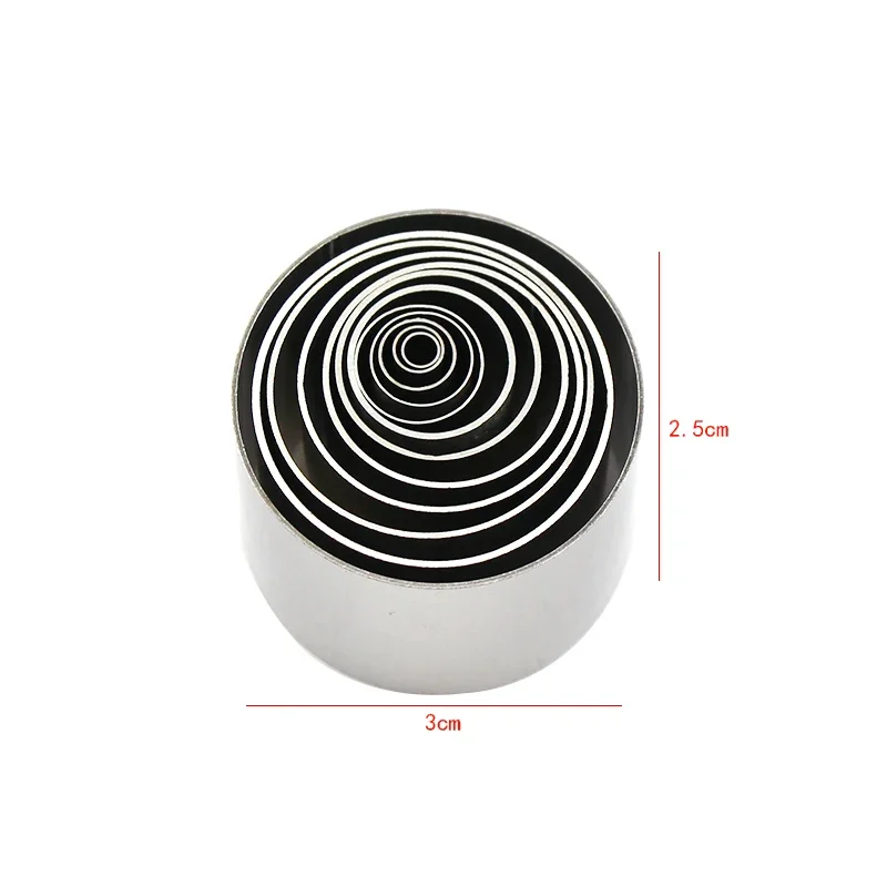 Moule de coupe rond en argile polymère en acier inoxydable, outils de coupe de cercle d'argile douce, moule de coupe en céramique de poterie 12 pièces/ensemble 5