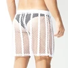 Transparent Swimwear Mens Board Shorts Sexy Solid Drawstring Quick Dry Beach Shorts Man Mesh Breathable Board Shorts(No Briefs) 3