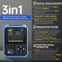 FNIRSI DSO-TC3 Digital Osciloscopio Transistor Tester Function Signal Generator 3 in 1 Multifunction Electronic Component Tester 1