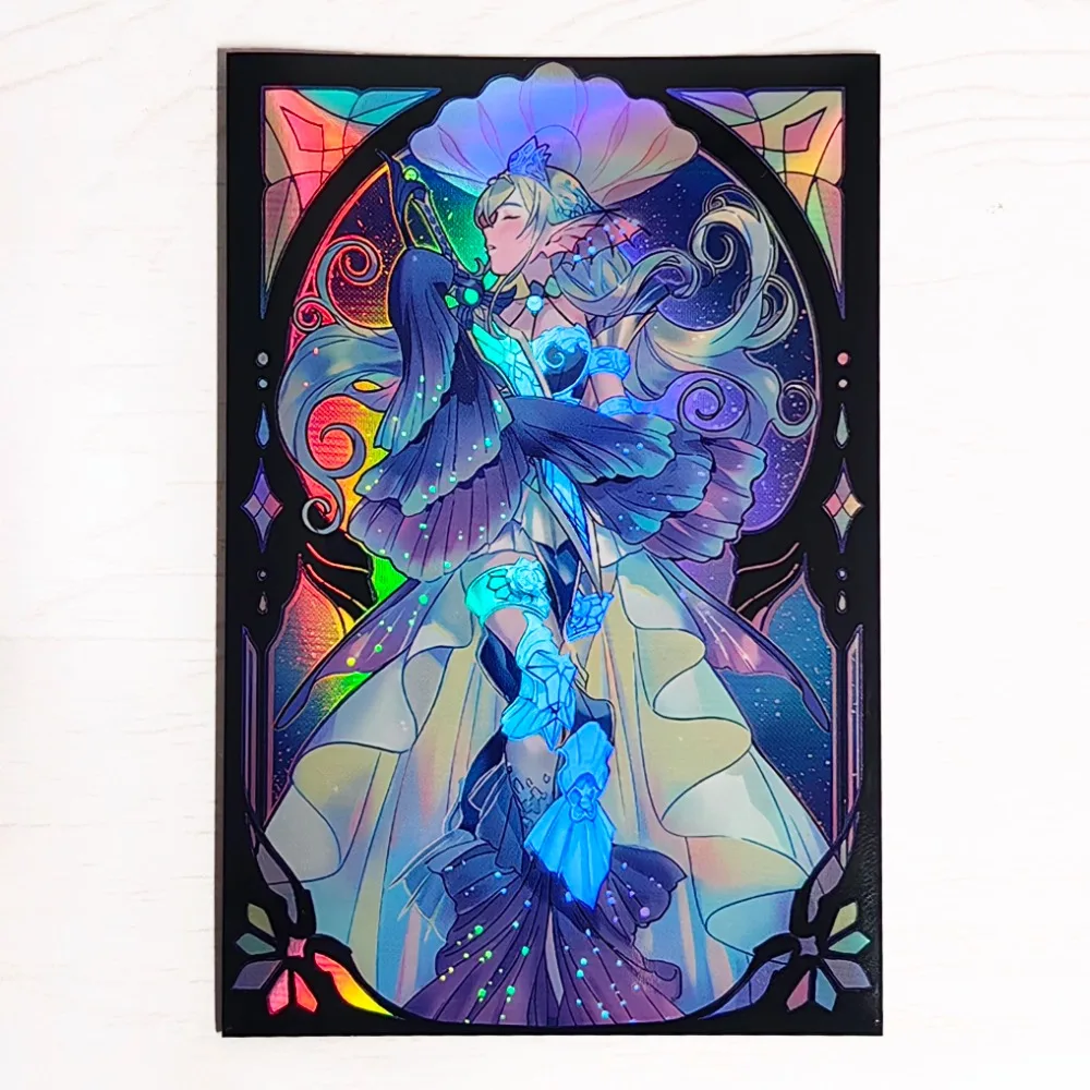 

50pcs Yu Gi Oh Tearlaments Merrli Collection Card Case Sleeve Flash Card Sleeve PTCG Collection Card Protective Case Toy