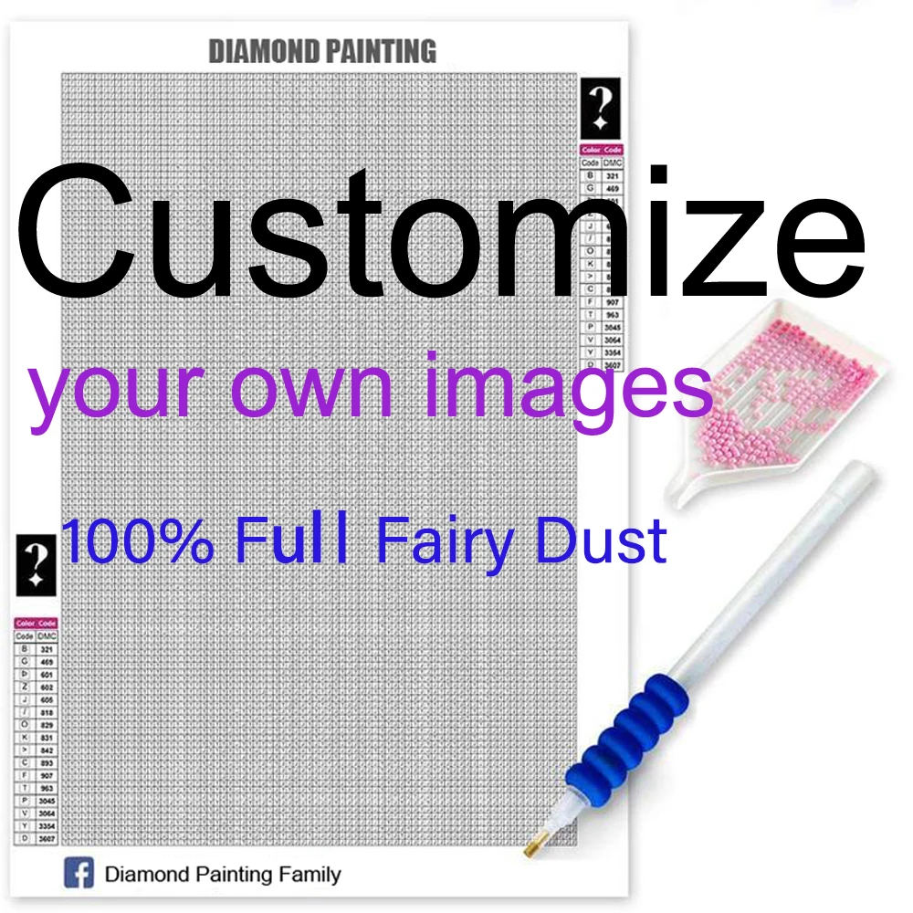 Fairy Dust Drills Full Square Mystery Diy Diamond Painting Cross Stitch Embroidery Mosaic Rhinestones Decor Photo Custom Crystal diamond painting diamond painting accessories embroidery rhinestones