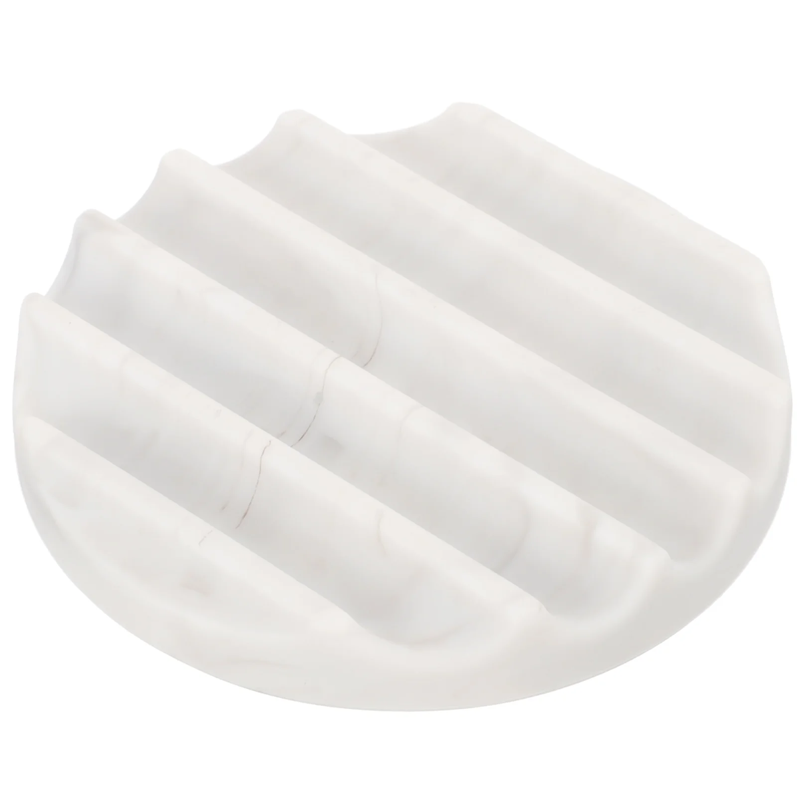 

Marble Soap Dish Counter Tray Bathroom Holder Sink Draining Silica Gel Bar Travel for