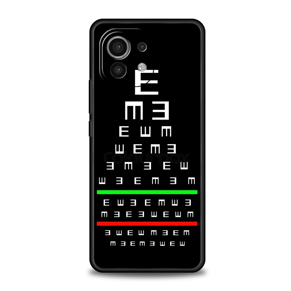 Medical Eye Vision Chart Design Soft TPU Phone Case Cover