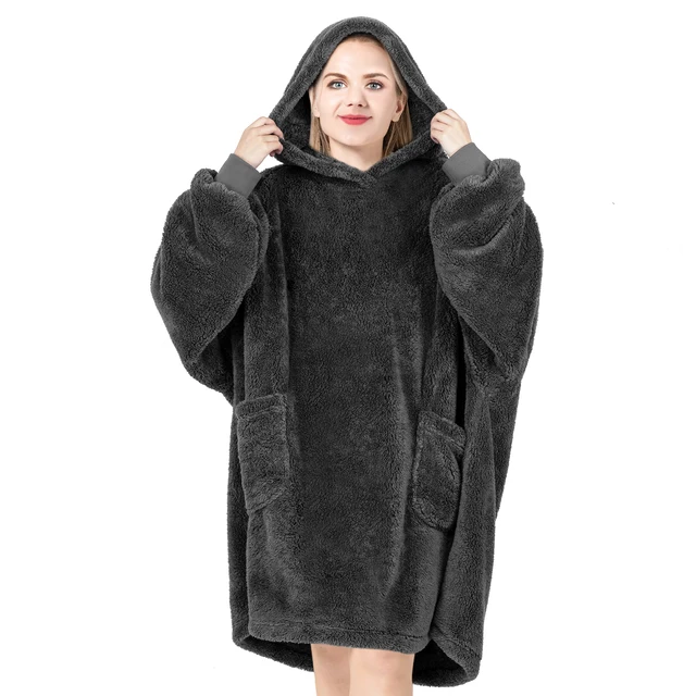 Blanket Hoodie Kuschel Hoodies Damen WOLTU Hoodie Blanket With