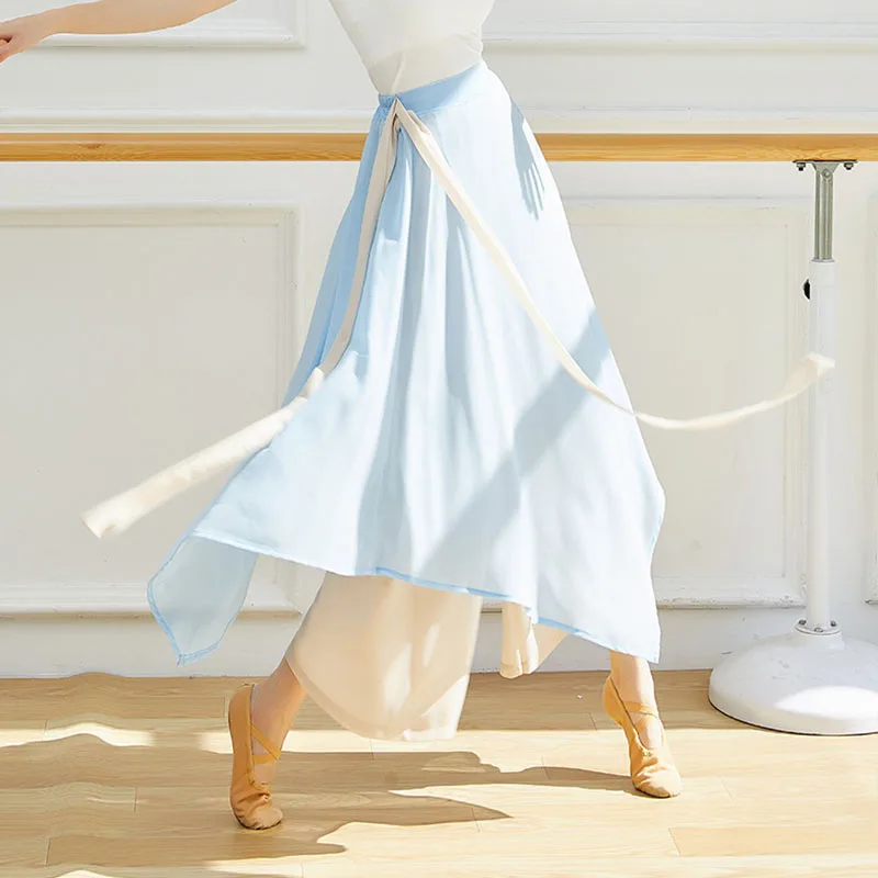 Chinese Dance Dance Pants Women Loose Flowing Chiffon Culottes Classical Performance Clothing Practice Wide Leg Pants