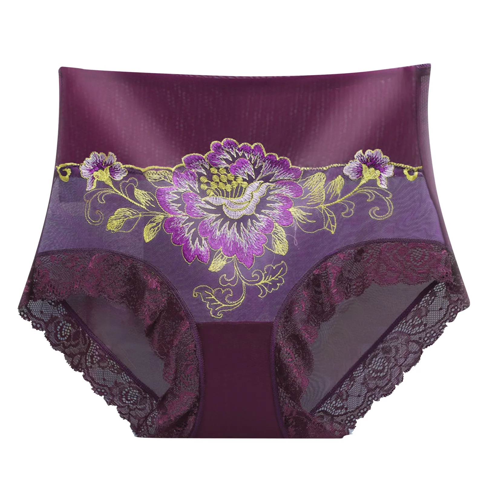 Women Lace Panties High Waist Underwear Flower Print Butt Lift Lingerie women-lace-panties-high-waist-underwear-flower-print-butt-lift-lingerie