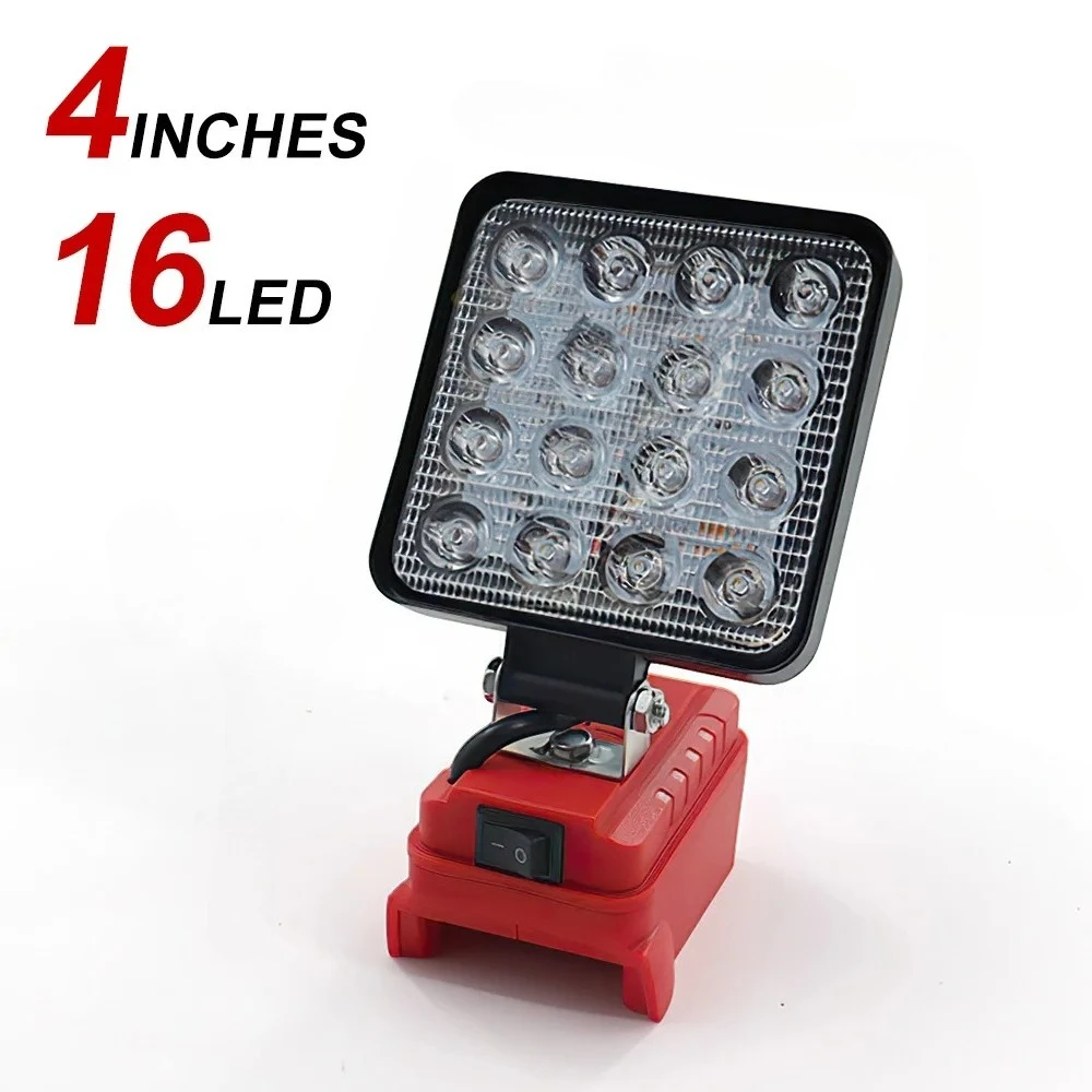 밀워키 18V M18 배터리 비상 투광 조명 캠핑 손전등 휴대용 무선 LED 토치용 휴대용 LED 램프 작업등