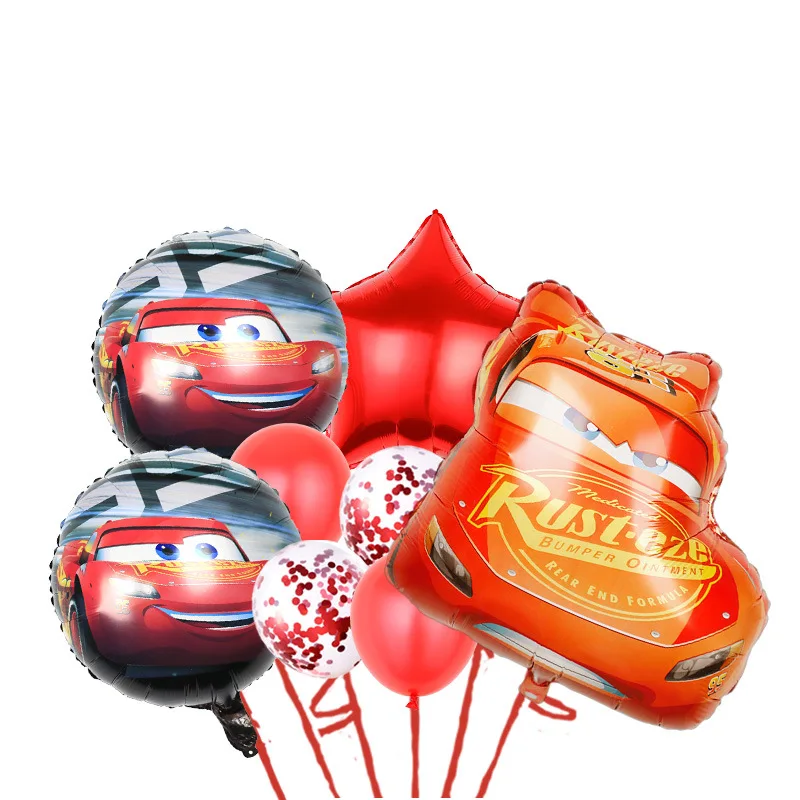 thumbnail image 1 of Decoraciones de cumpleaños de Disney Pixar Cars Vajilla Vasos de papel Platos Mantel Globos de Rayo Mcqueen Suministros de cumpleaños para niños, 1 of 5