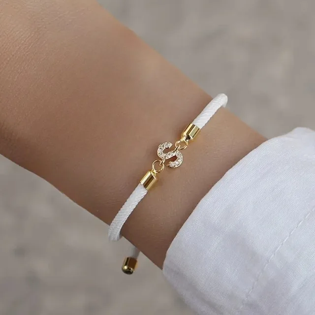 95601-c53423.jpg Bracelet à maillons avec lettres en forme de cœur pour femmes, classique, chaîne en corde avec lettres A-Z, bijoux quotidiens, cadeaux