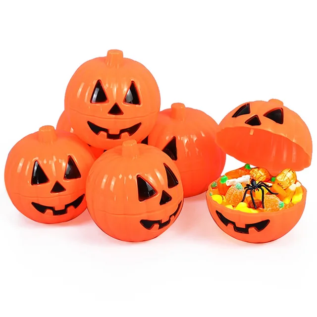 3/6Pcs Halloween Pumpkin Candy Box Mini Gift Snacks Containers for Halloween Party Decoration Supplies Trick or Treat Kids Gifts