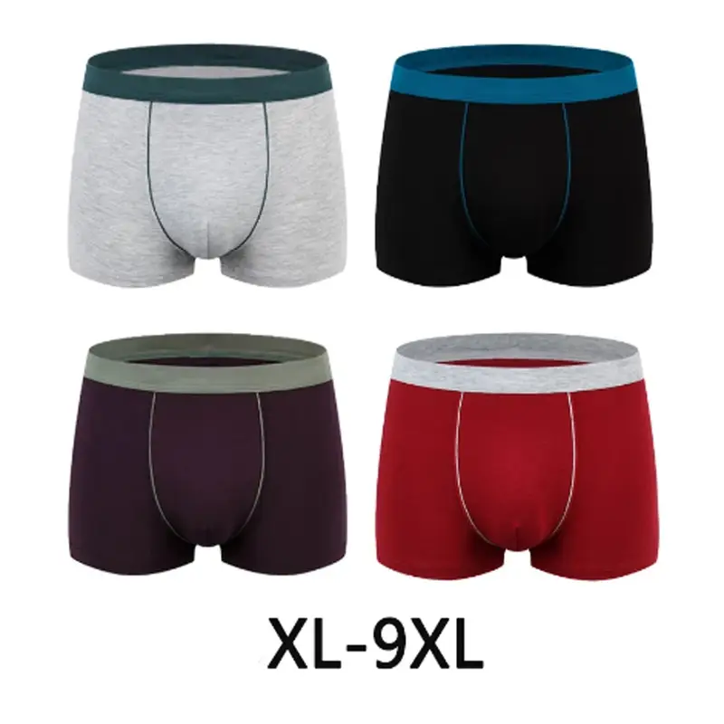 XL-9XL Big Size Men Underwear Cotton Male Boxer Plus Size Soft Underpant Men Solid Oversize Boxer Shorts Ventilate Seamless - Image 3