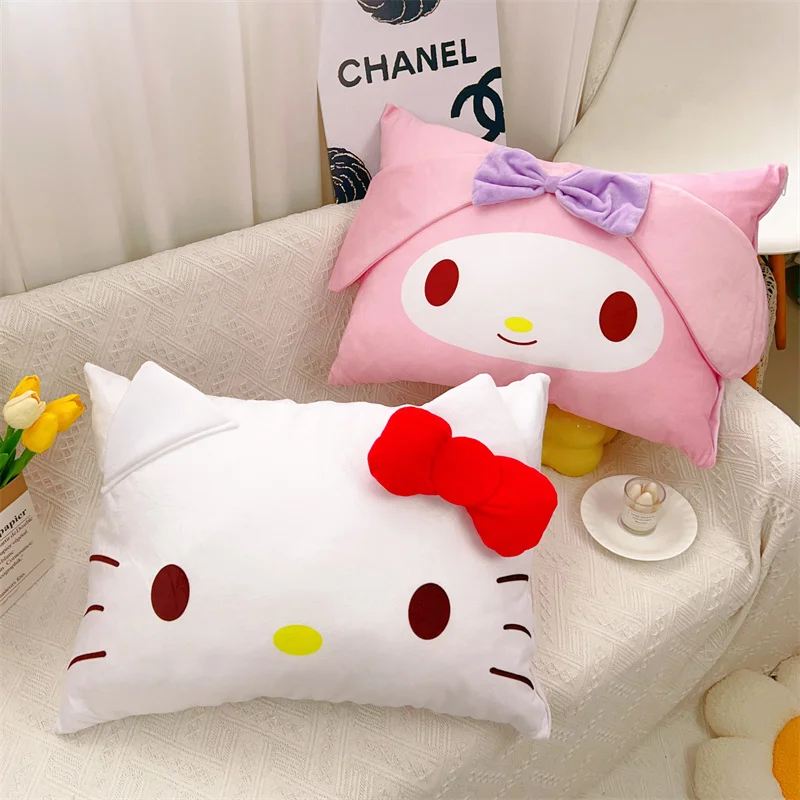Sanrio Cartoon Pillowcase Kuromi My Melody Cinnamoroll Back Cushion Cover High Quality Japanese Style Sleeping Pillow Case Girl 5