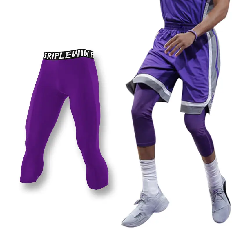 Men Women Kids Children Capri Running Tights GYM 3/4 Pants Basketball Football Soccer Fitness Exercise Sport Hiking Leggings 01