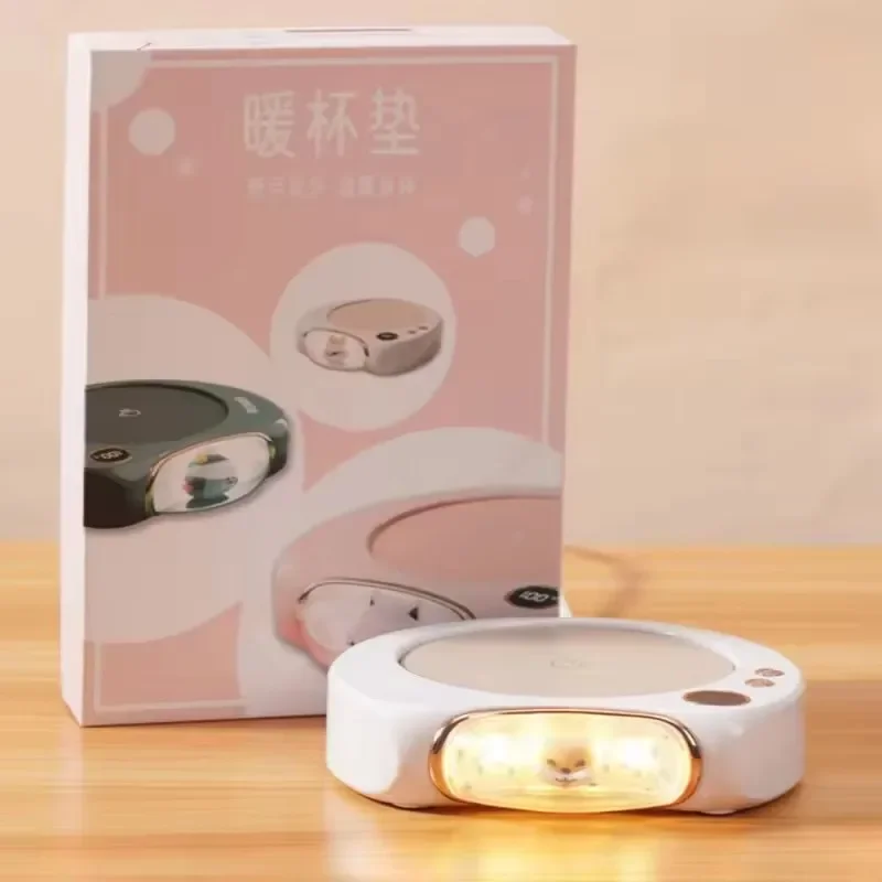 Electric Cup Heater Mug Warmer 100℃ Hot Tea Makers Warmer Coaster 5 Gear Temperature Cup Heaters for Coffee Milk Tea Heating Pad 6