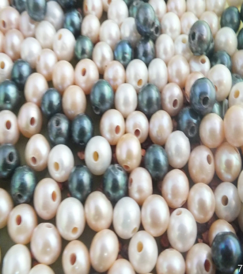 

DIY !! 300PCS Necklace Bracelat Jewelry Making 11-12mm 2mm Big Hole Natural Freshwater Pearl Loose Beads