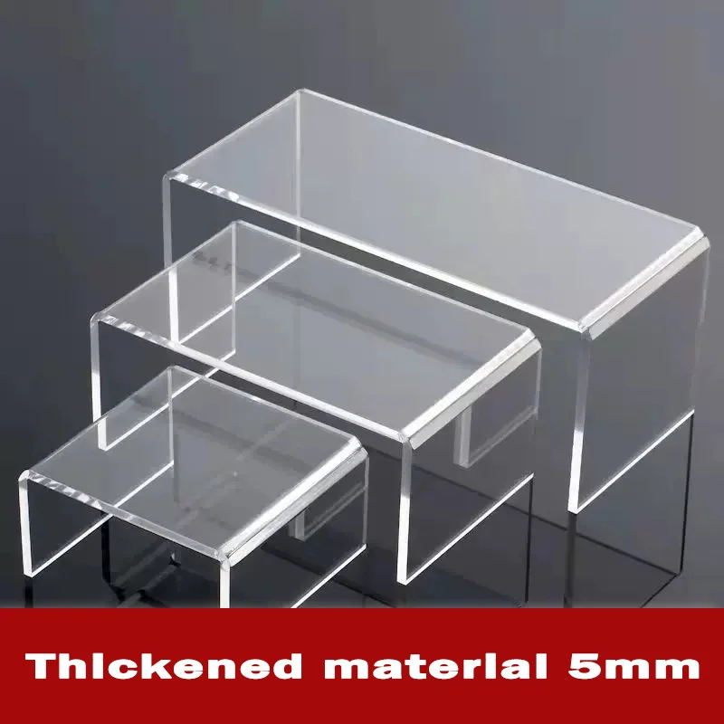 Acrylic Display Stand Acrylic Transparent Frame Handmade Model Desktop Cosmetics Storage Rack Elevated Base Toy Perfume Kitchen Organizer Shelf
