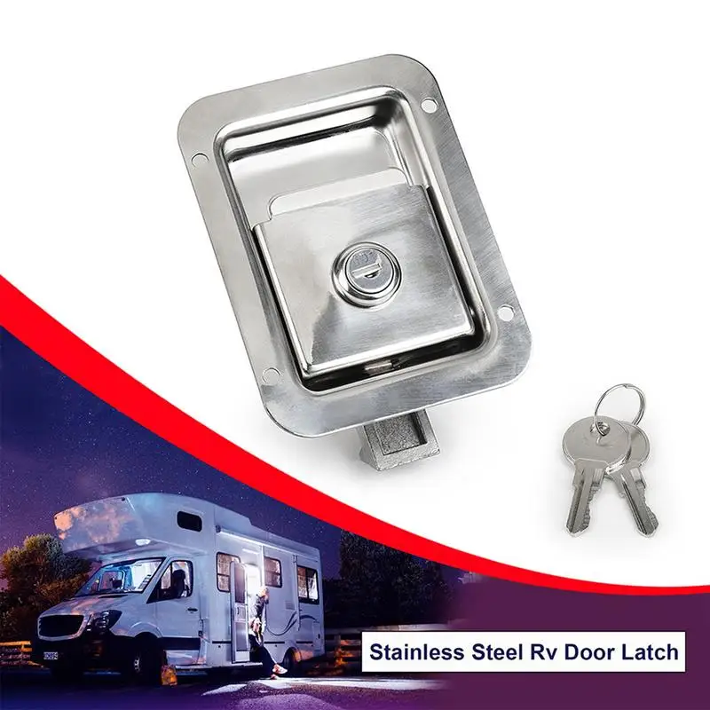 Tool Box Locks With Keys Replacement Handle Furniture Latches With Keys Recessed Anti-Theft Panel Lock For Truck Bed Toolboxes