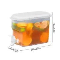 Distributeur de boissons pour réfrigérateur 2,8 l, bouilloire d'eau froide de grande capacité avec robinet, distributeur de boissons glacées, réfrigérateur avec robinet 6