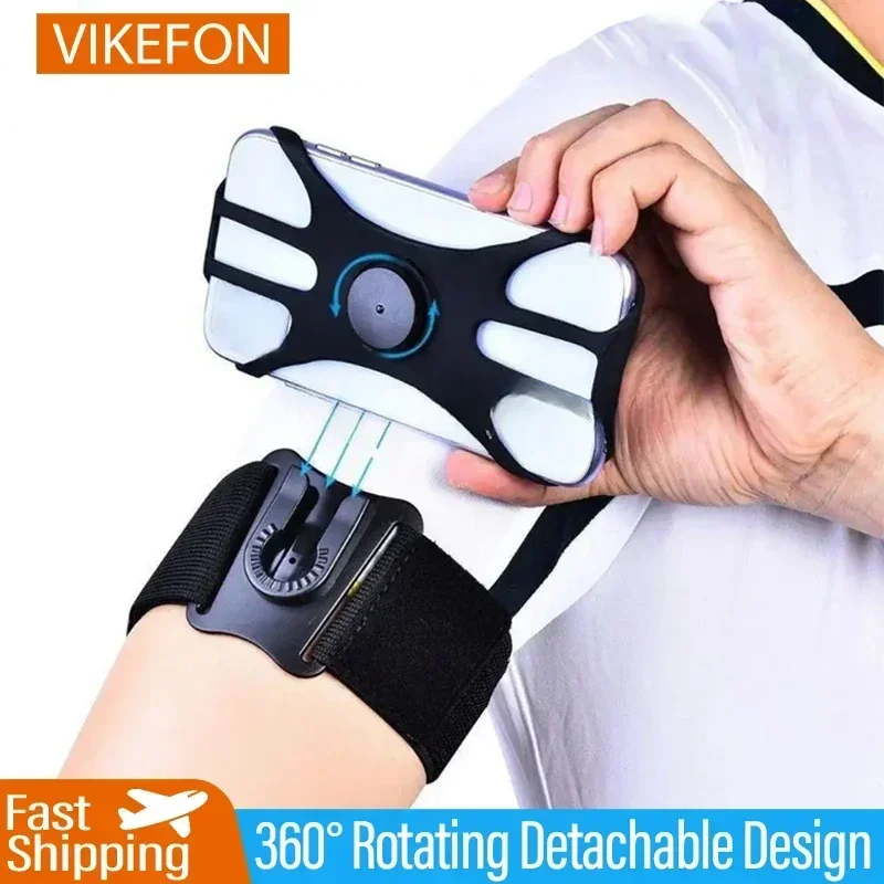 Phone Armband Mobile Phone Armband Phone Arm Band Sports Arm Bag Fitness Arm Bag 360&deg; Removable Armbands Detachable Phone Holder Motorcycle Outdoor Sports Bike Cycling Armband Running Wristband