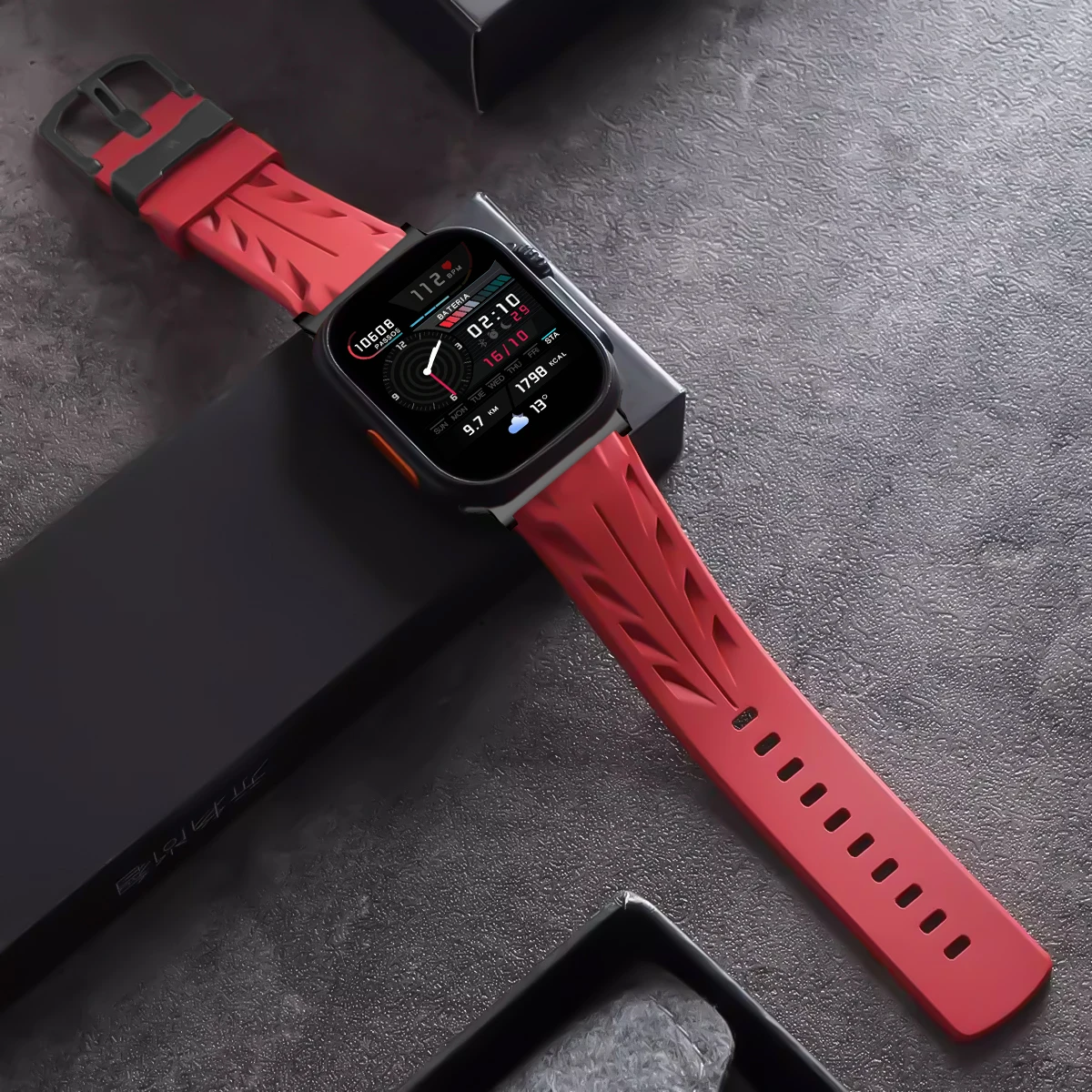 Cinturino Sportivo in Silicone per Iwatch Serie 11 10 9 8 7 6Se, Elegante e Traspirante per Apple Watch Ultra 3 2 1 49 46 45mm 44 42mm - immagine 3