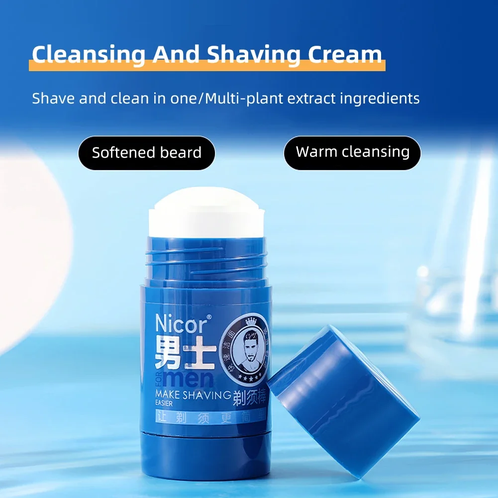 Mint Scent Men's Shaving Cream Stick 40g Foam Rich Gentle Not Stimulating Shave Beard