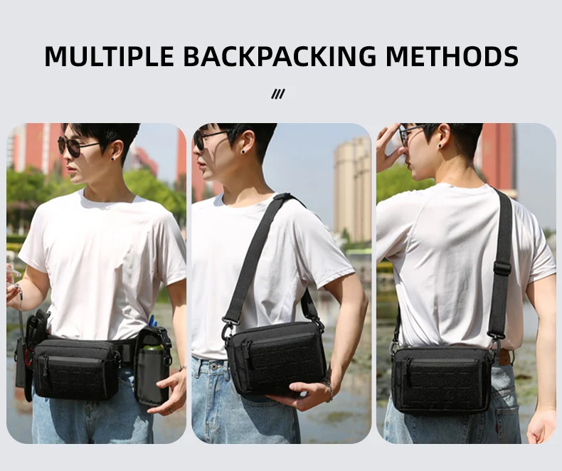 Description Picture 4 of itemFishing Pole Rod Bag Waist Outdoor Multifunctional Tactical Belt Men Shoulder Bags Fanny Pack Gear Utility Storage Camping Bag