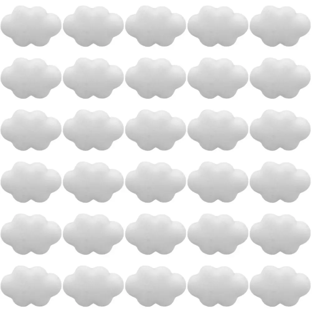 30Pcs 크림 화이트 클라우드 장 수지 푸시 핀 게시판 사진 벽지도 노트 사무실 학교용 귀여운 압정