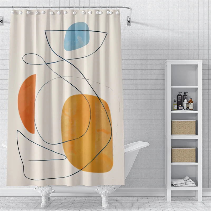 Home shower curtains for bathroom waterproof fabric Modern Nordic style bathroom curtain 180x200 240x180  cute dog funny 4