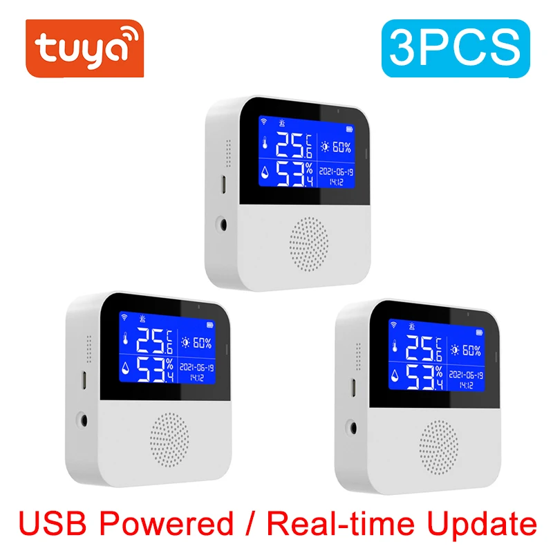 Tuya Lot De 2 Thermomètres Hygromètres Intelligents Wifi Avec Écran Lcd Et  Capteur D'Alarme[H8524] - Cdiscount Bricolage