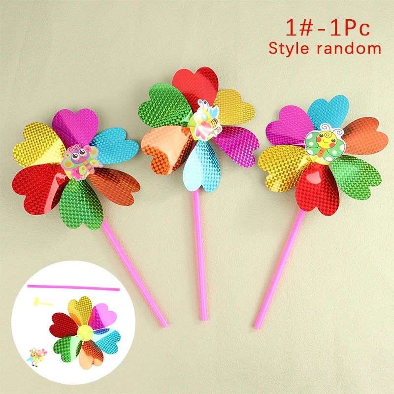 

1PC Colorful Flower Windmill Butterfly Bee 3D Pinwheel Home Garden Wind Spinner Whirligig Yard Decor Outdoor Kid Toy Random