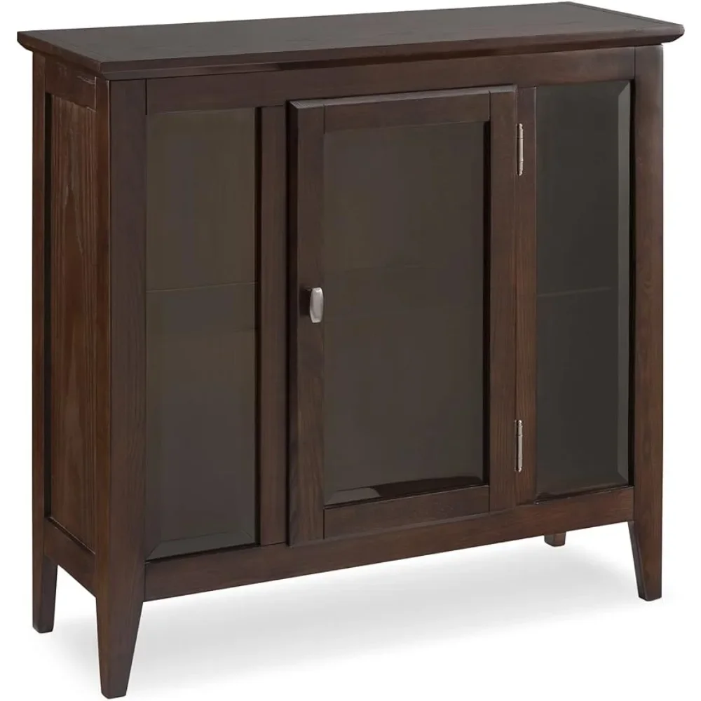 

Leick Furniture Entryway Curio Cabinet with Interior Light, Chocolate Oak