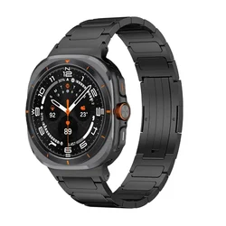 Titanium Stainless Steel Watch Strap - Premium Metal Bracelet Watchband - Galaxy Watch 2025 (Black)