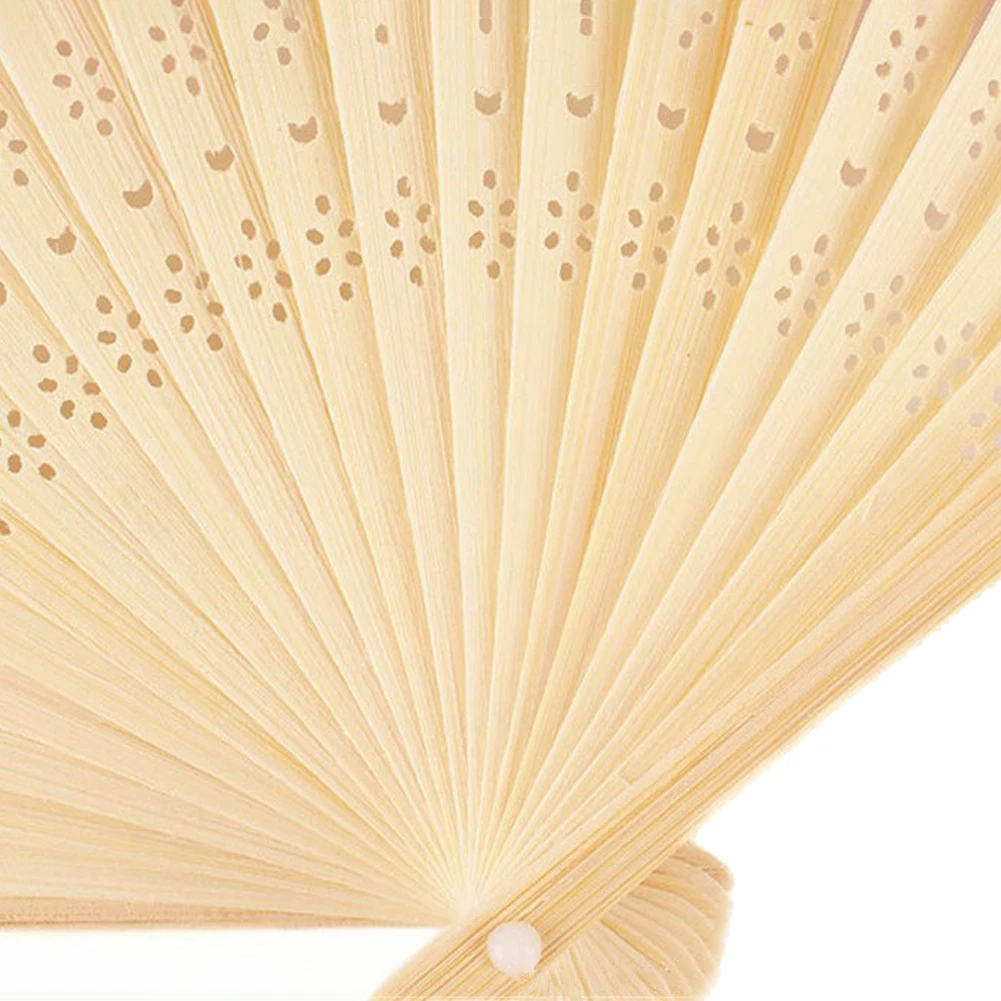 Folding Fan Bamboo Pure Color Blank Children's Painting