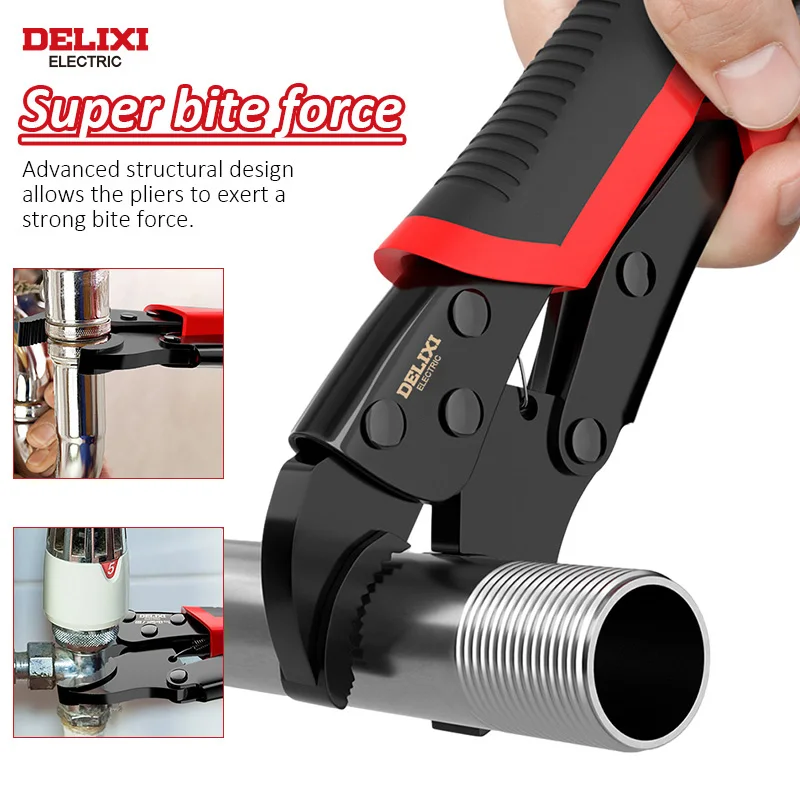 DELIXI ELECTRIC Locking Pliers 7 Inch, Round and Straight Jaw Universal Pressure Pliers with Industrial Grade Multifunctional Design - Image 6