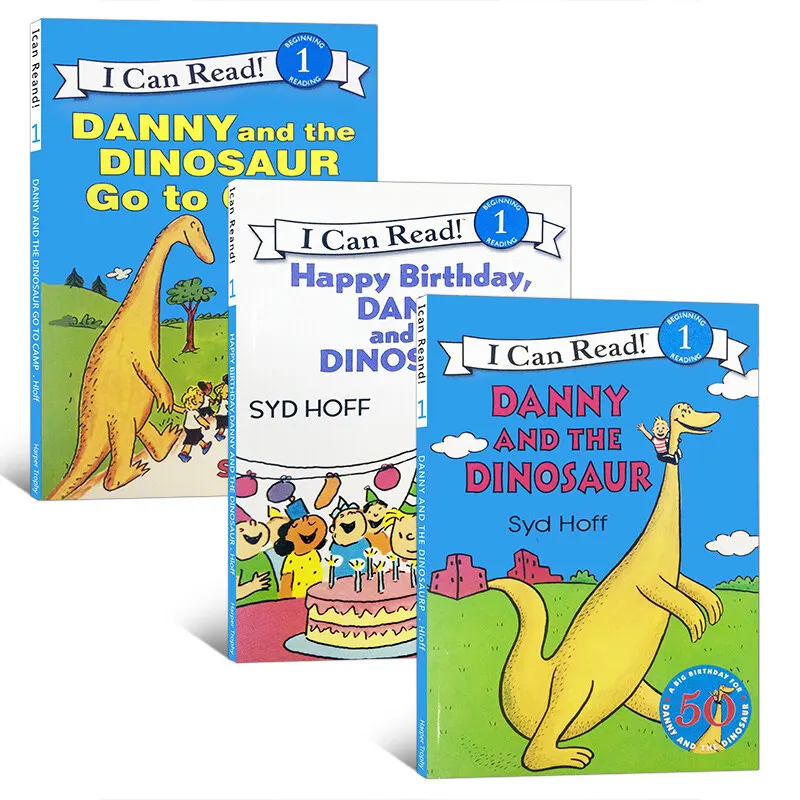 

Milu Original English Gift Audio Picture Book I Can Read Danny And The Dinosaur 3Pcs Story Icanread