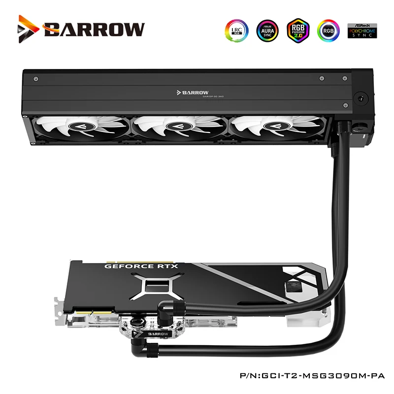 BARROWCH GPU Water Cooling AIO Kit Compatible MSI 3090,3080Ti,3080