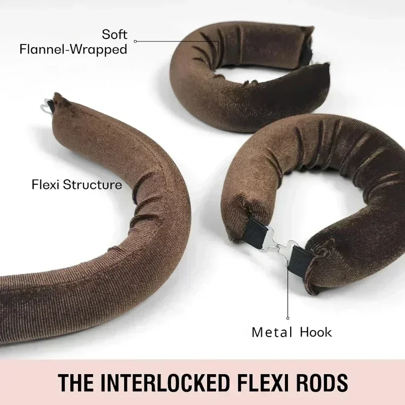 Hair Curling Tools Heatless Hair Curler No Heat Hair Rollers Soft Curling Rod Headband Sleeping Lazy Curls With Wrap Flexi Rods
