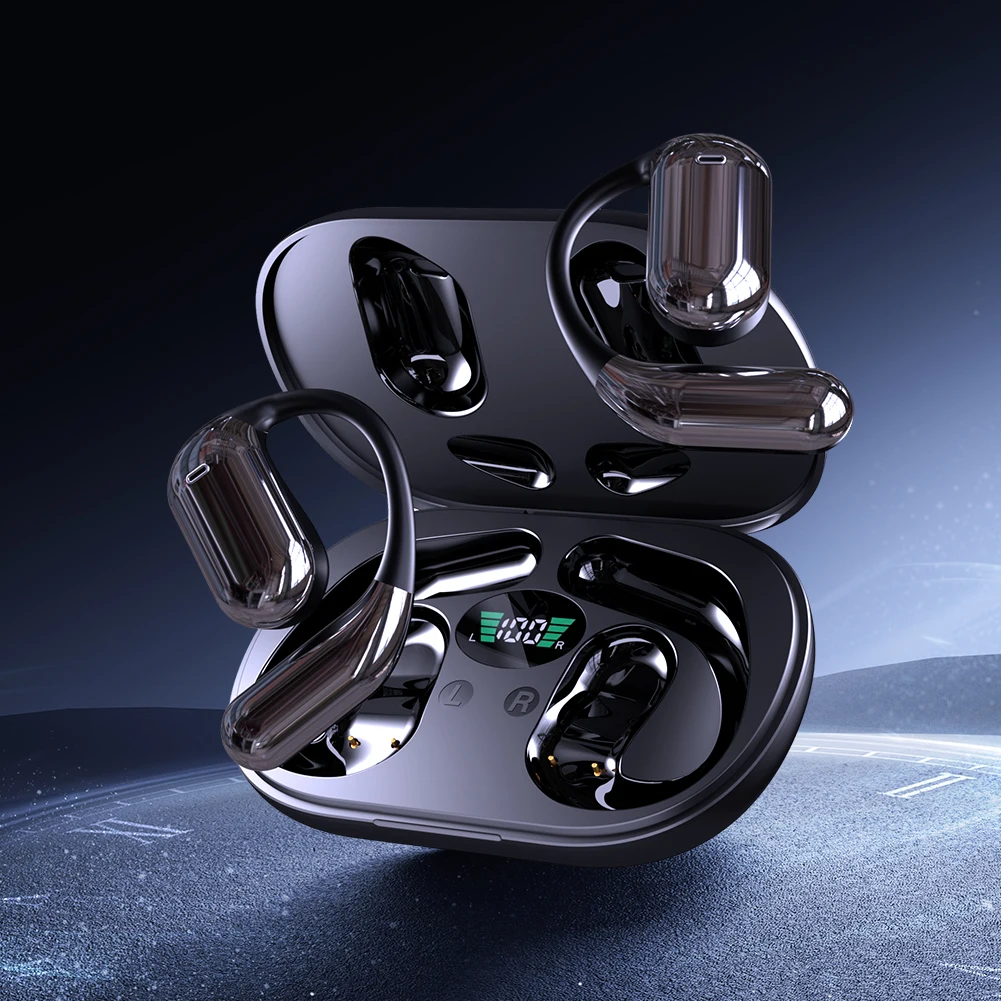 Q16 AI Translating Earbuds Real-Time Translation Headphones 3-in-1 Noise Cancelling 144 Languages Instant Translators Ear Hook