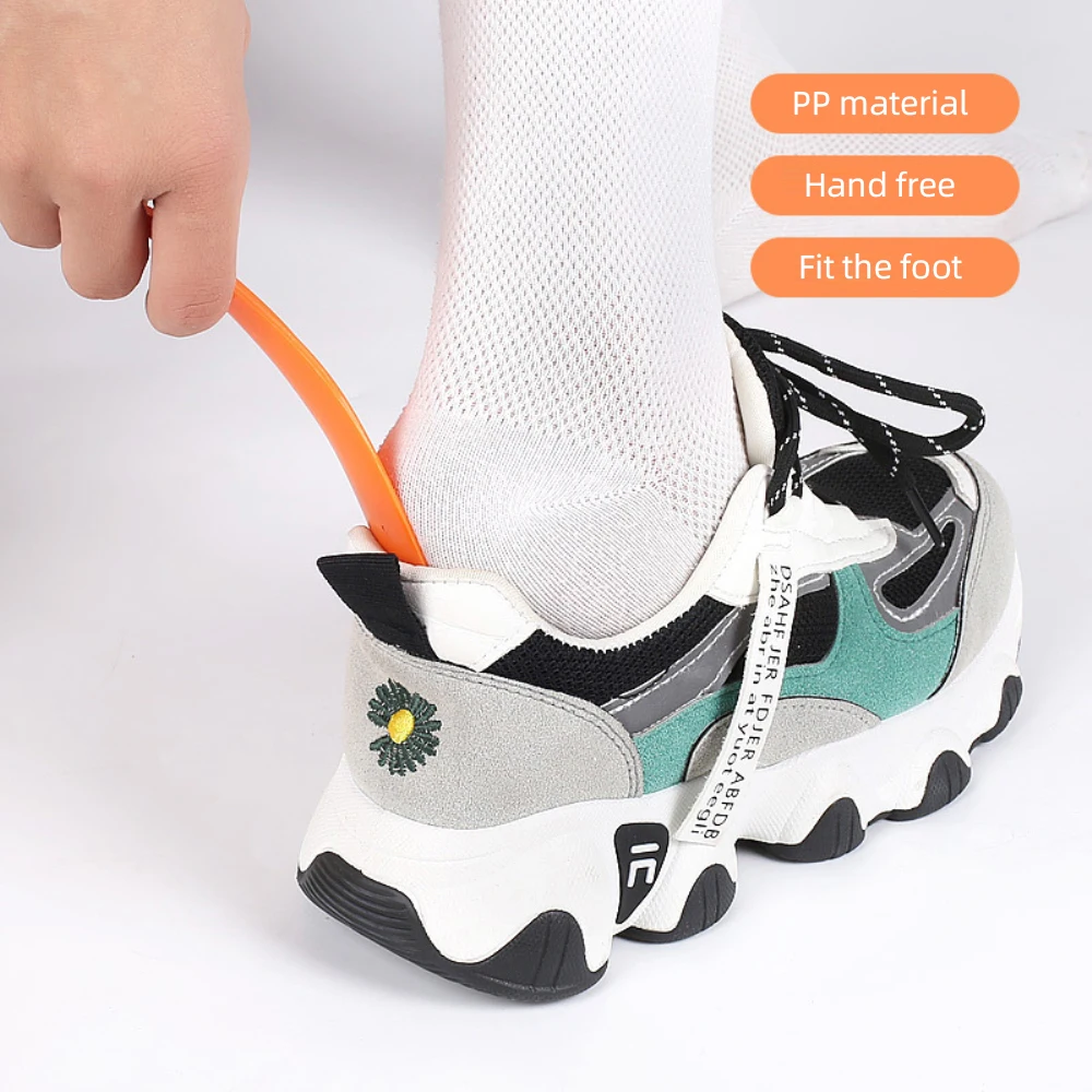 Shoe Horns Professional Black Plastick Shoe Horn Spoon Shape Shoehorn Shoe Lifter Flexible Sturdy Slip Portable Home Accessories 5