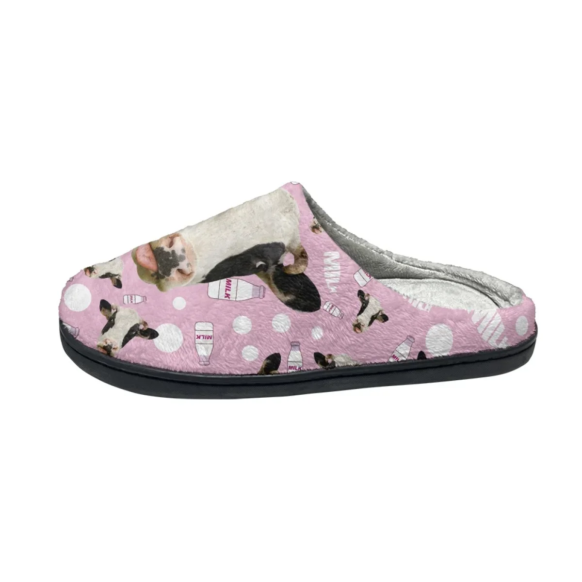 Fashion Cow Design Women's Casual Home Slippers Comfortable Casual Flats Footwear Autumn Warm Cotton Slippers Print On Demand