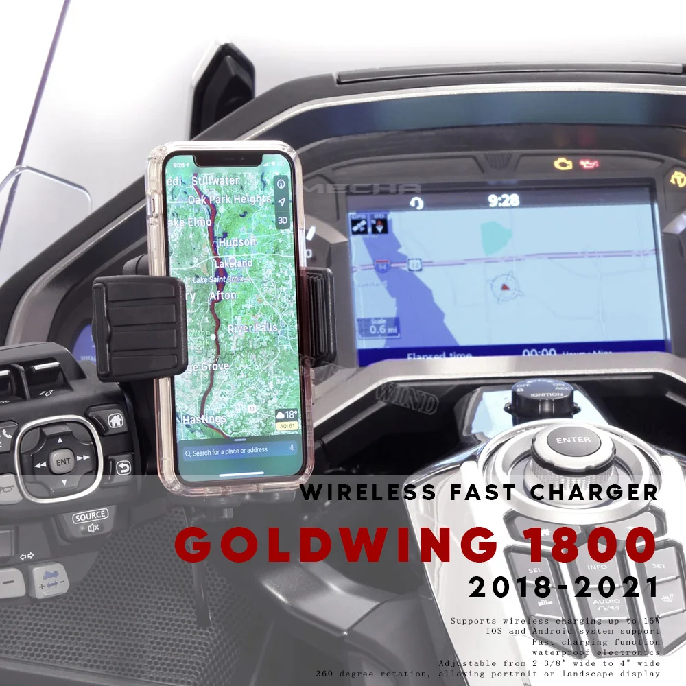 Support De Navigation GPS Pour Moto - Universel - Diamètre 12mm - Aluminium Noir