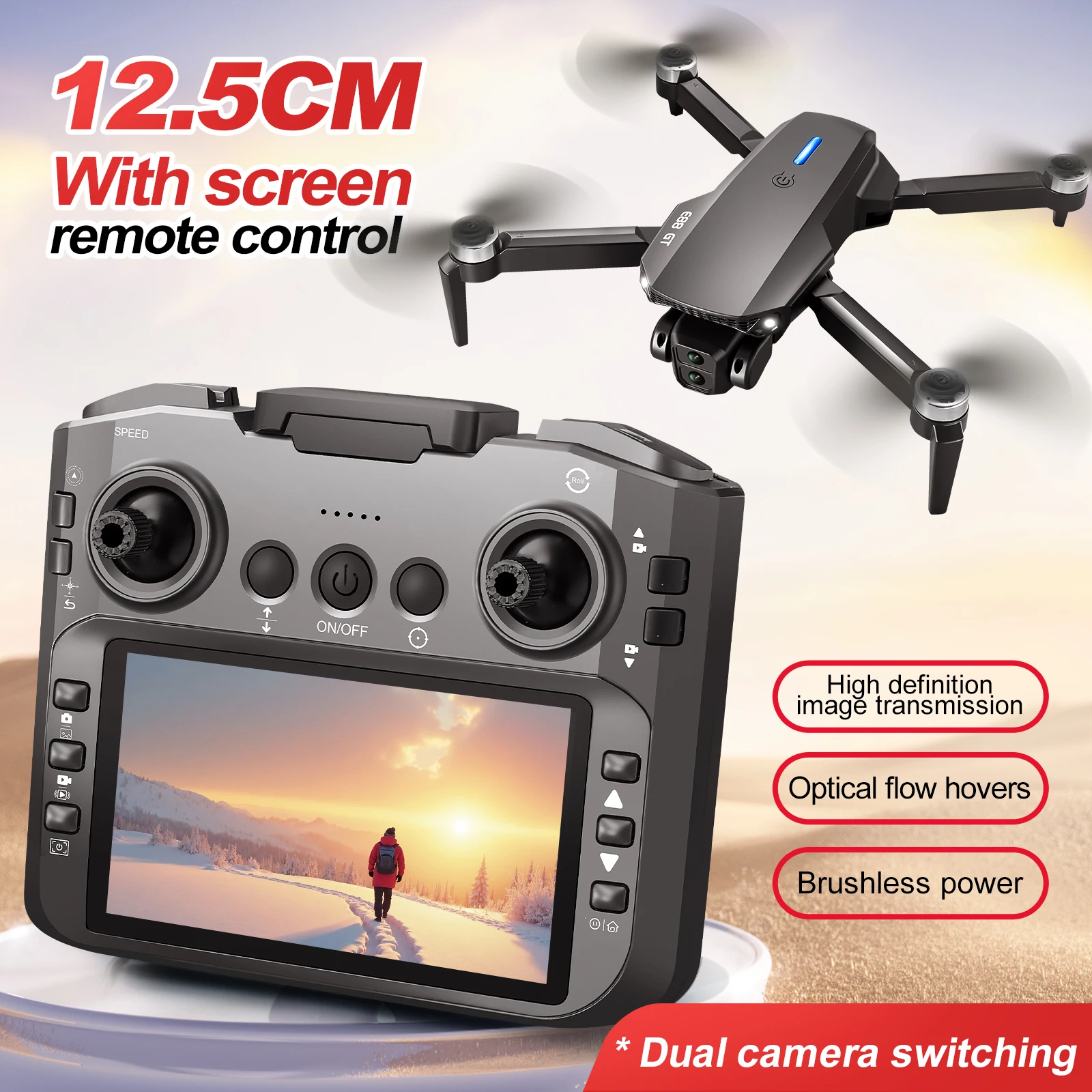 Drone 8K Double Caméra avec Écran Large - Lot Dual 8K