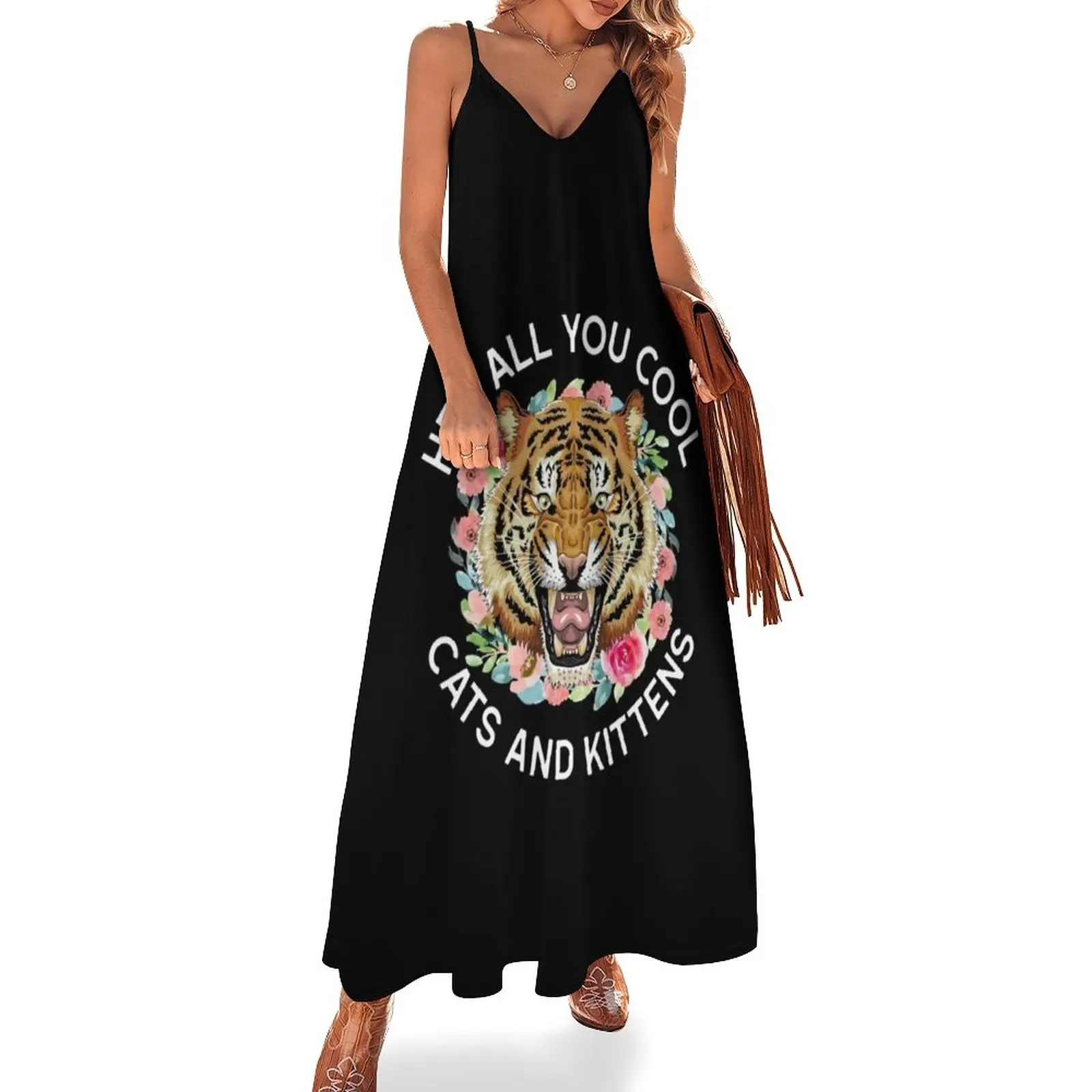 

Tiger King Carole Baskin Hey All You Cool Cats and Kittens Sleeveless Dress Cocktail of dresses sexy dress