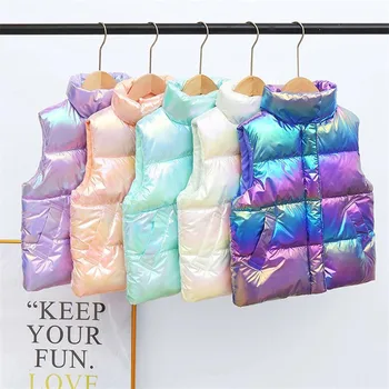 2023 Girls Down Vests 3-14 Years Old Children Clothing For Girls Boys Warm Outerwear Coat Autumn Fashion Teens Kids Jackets Vest